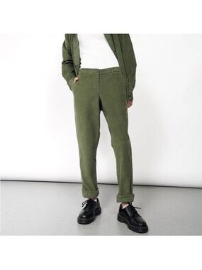 Wildfang The Essential Corduroy Trousers Cuffed Pants Green Unisex